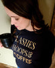 SALE - LASHES HOOPS & COFFEE LONG SLEEVE TEE